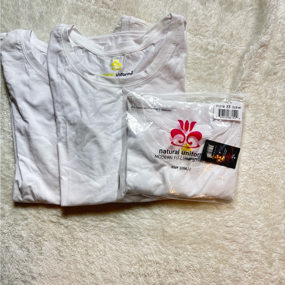 Natural Uniforms White Long Sleeve Underscrubs